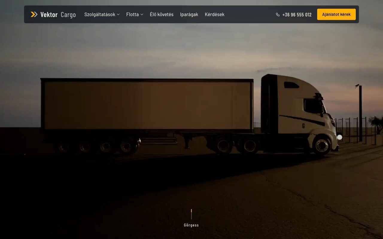 VEKTOR CARGO: képernyőfelvétel a demóról