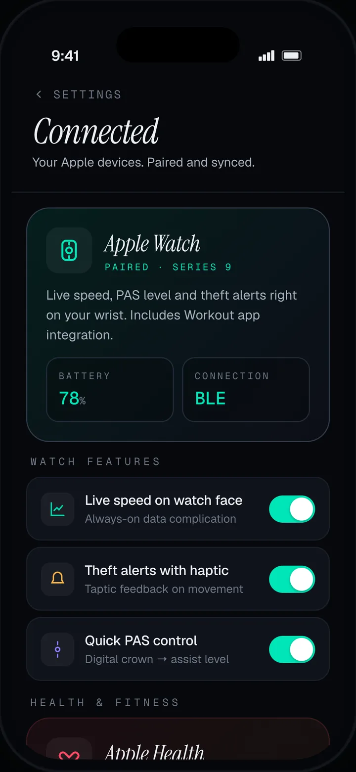 A Velox és az Apple Watch beállításai